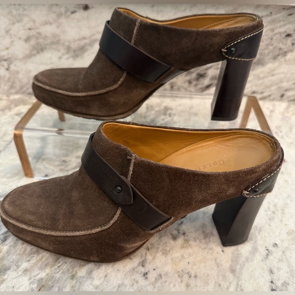Cole Haan brown suede leather mules size 8.5 - Picture 3 of 7